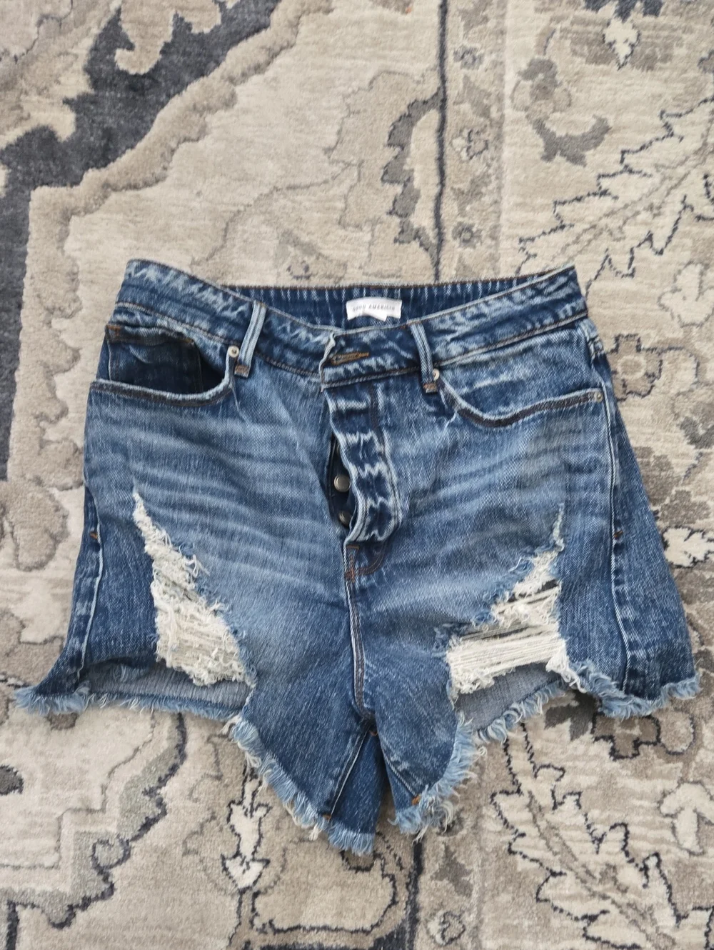 Good American Blue Denim Shorts
